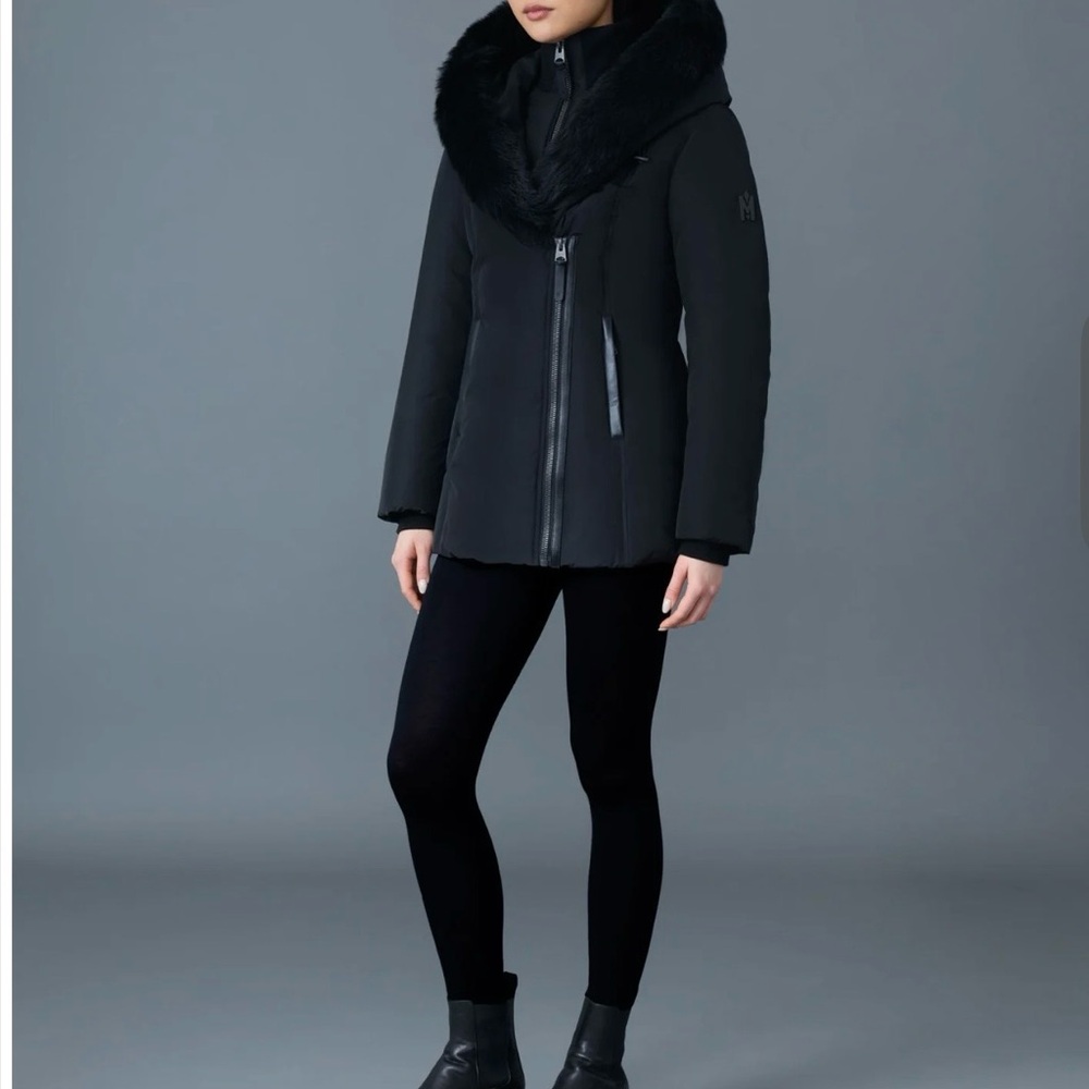 Mackage Black Teddy Jacket with Hood